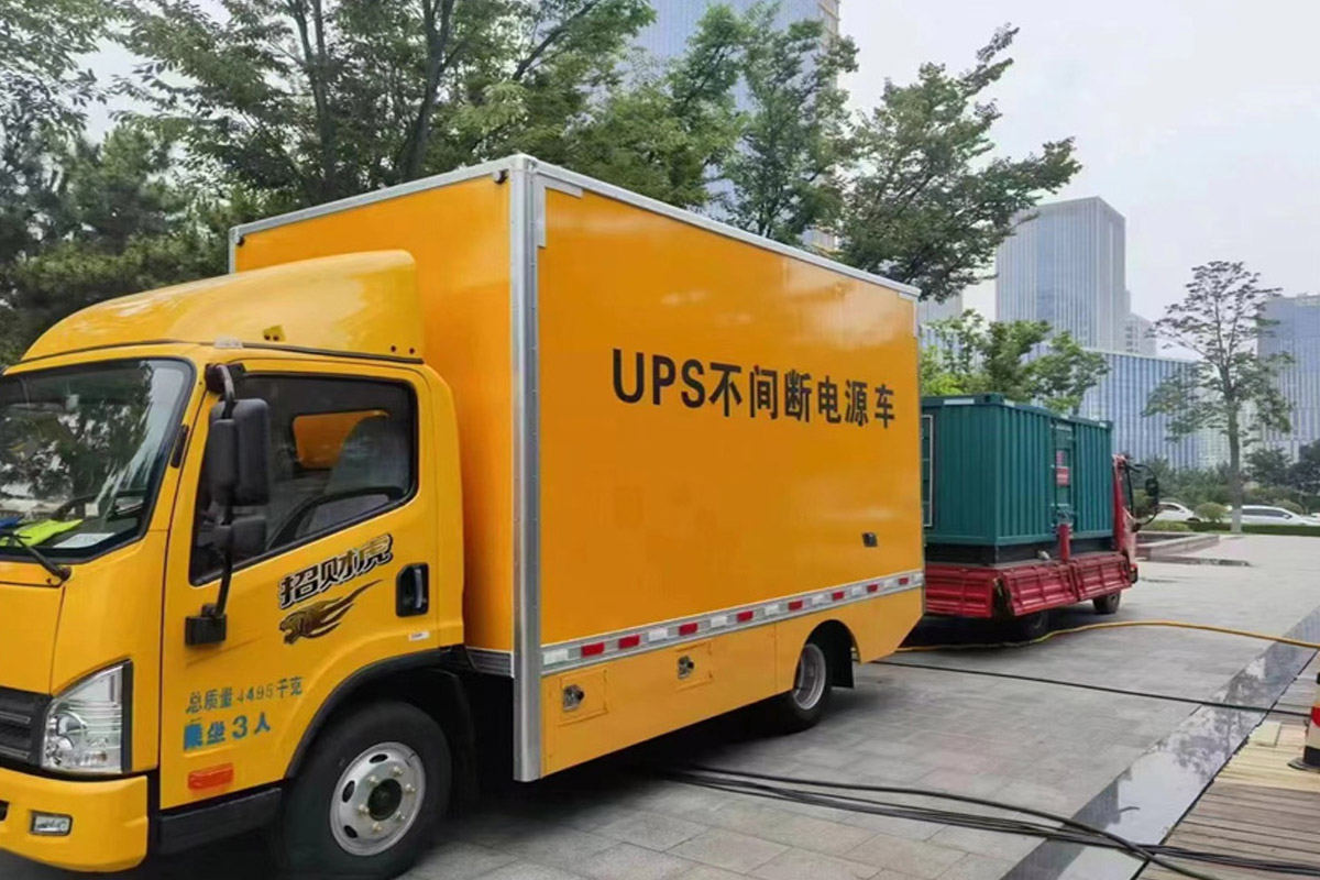 子长发电机租赁施工现场