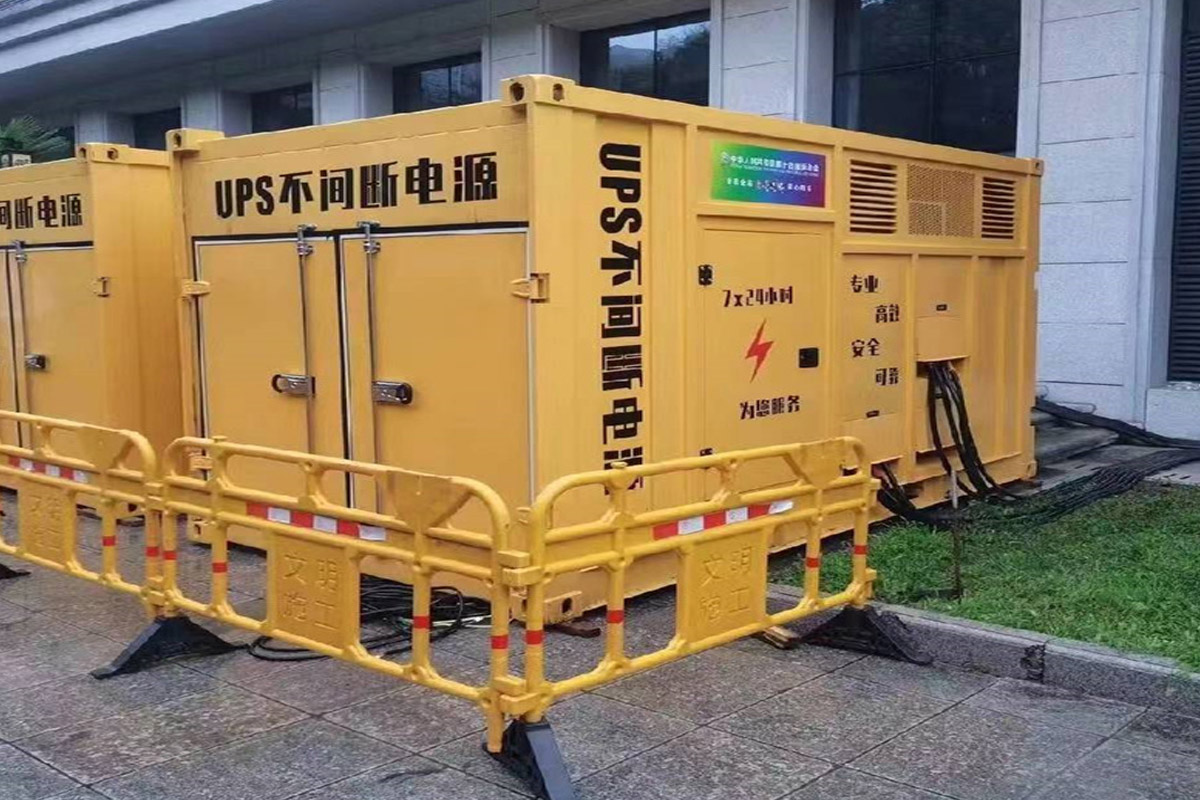 子长发电机租赁施工现场